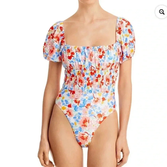 NWT L*Space Marilyn Floral Print One Piece Swimsuit Size 4 Flowers Forever Beach - Picture 7 of 11